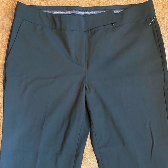 EXPRESS design studio Editor black flat front dress‎ pants - Picture 3 of 6